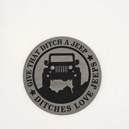 Ditches Love Jeeps Hat – Funny Leather Patch