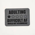 Adulting 1-Star Review Hat – Funny Leather Patch