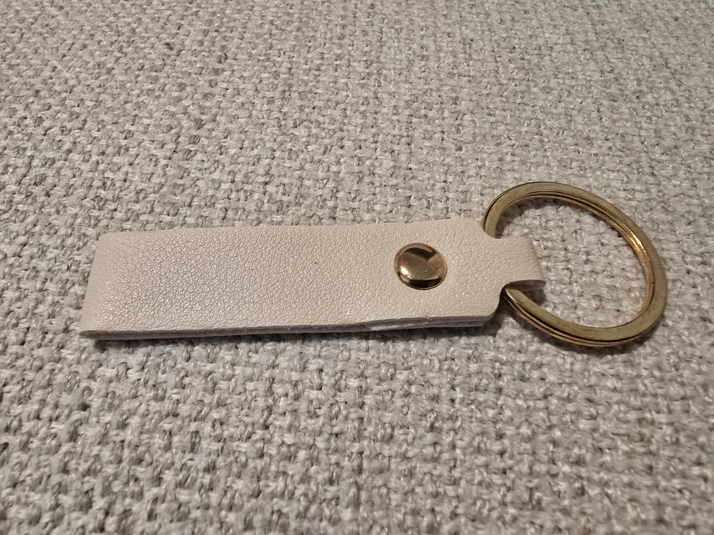 Small Custom Engraved Leatherette Keychain – Personalized Key Tag – Single or Double Sided