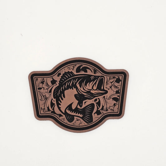 Bass Fishing Hat – Leather Patch Western Badge Design