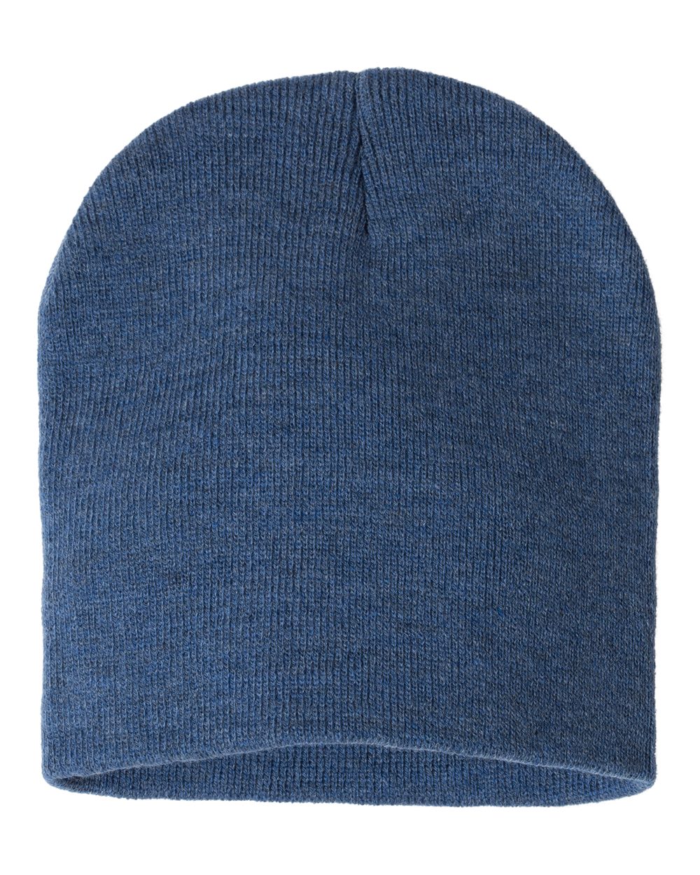 SP08 knit skull cap beanie – Heather Dark Royal – front view – variant-heather-dark-royal