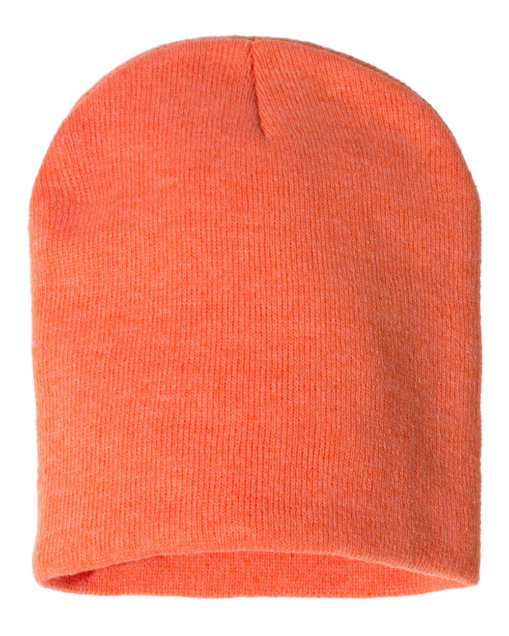 SP08 knit skull cap beanie – Heather Orange – front view – variant-heather-orange