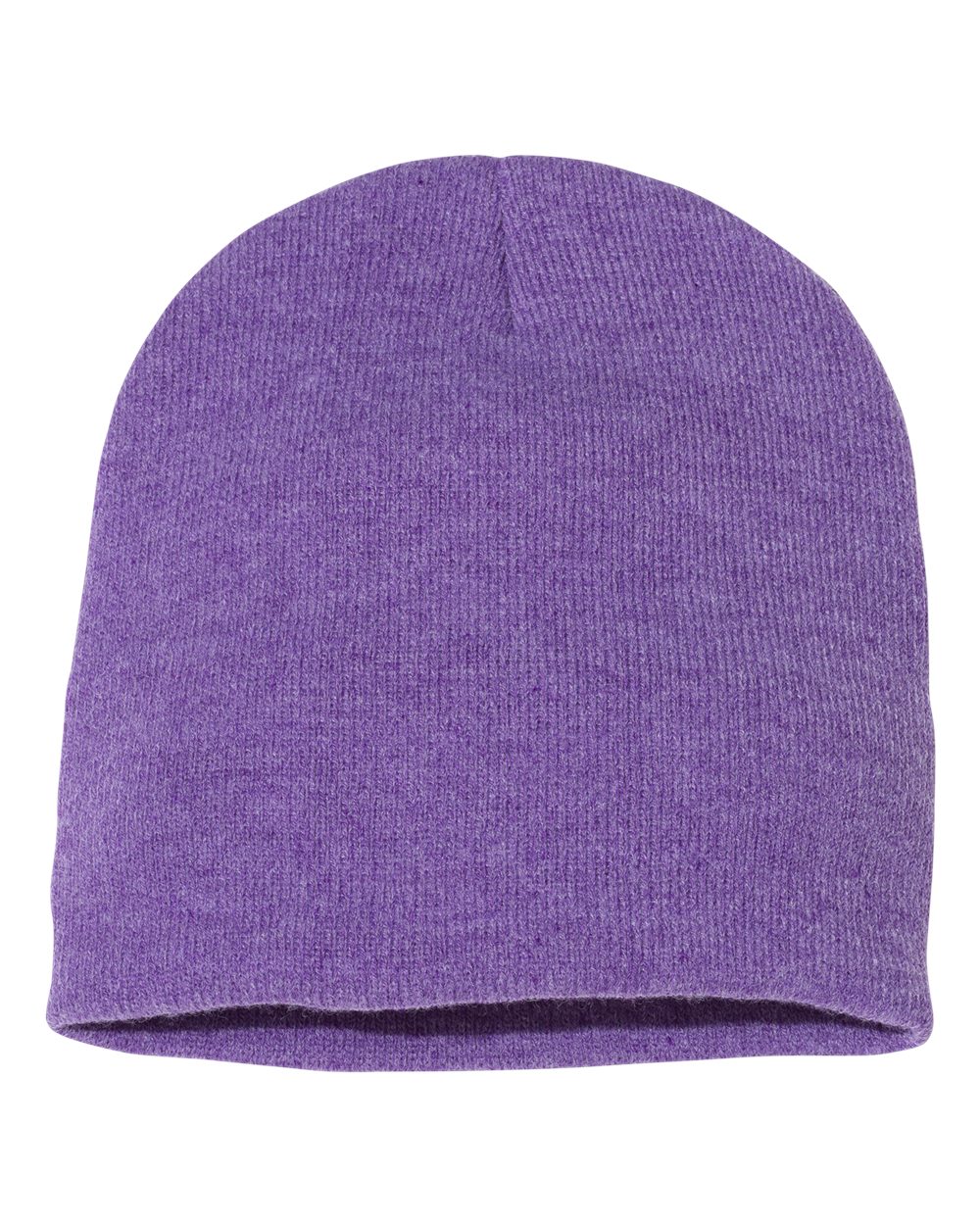SP08 knit skull cap beanie – Heather Purple – front view – variant-heather-purple