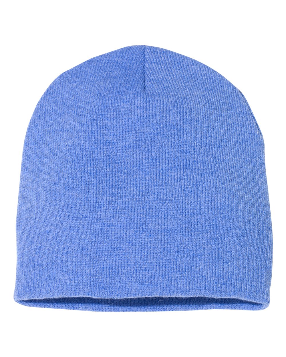 SP08 knit skull cap beanie – Heather Royal – front view – variant-heather-royal
