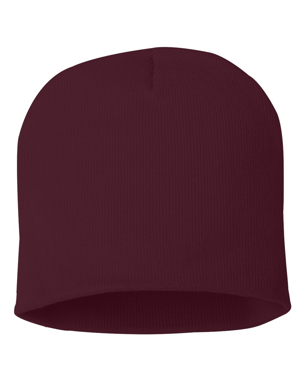 SP08 knit skull cap beanie – Maroon – front view – variant-maroon