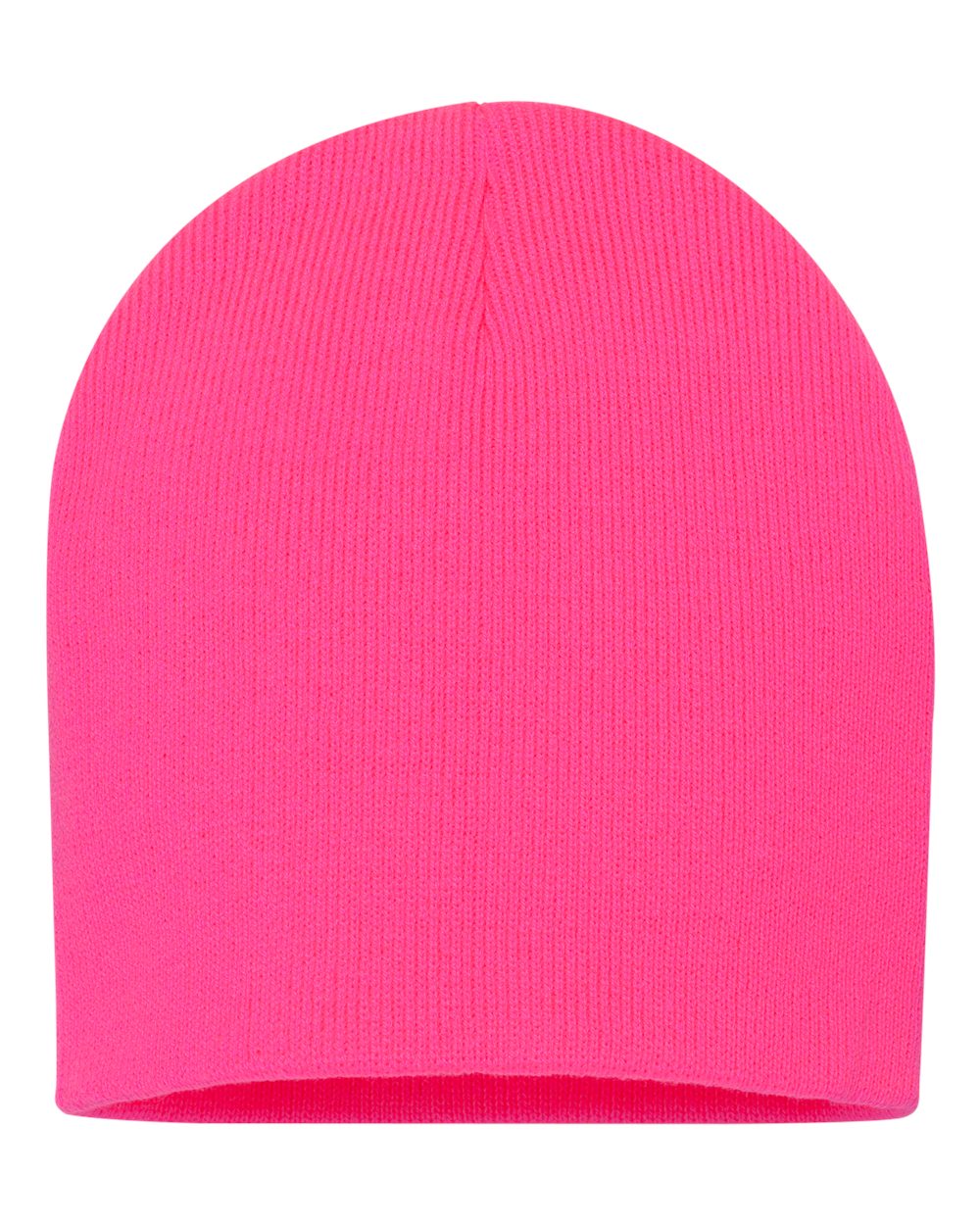 SP08 knit skull cap beanie – Neon Pink – front view – variant-neon-pink