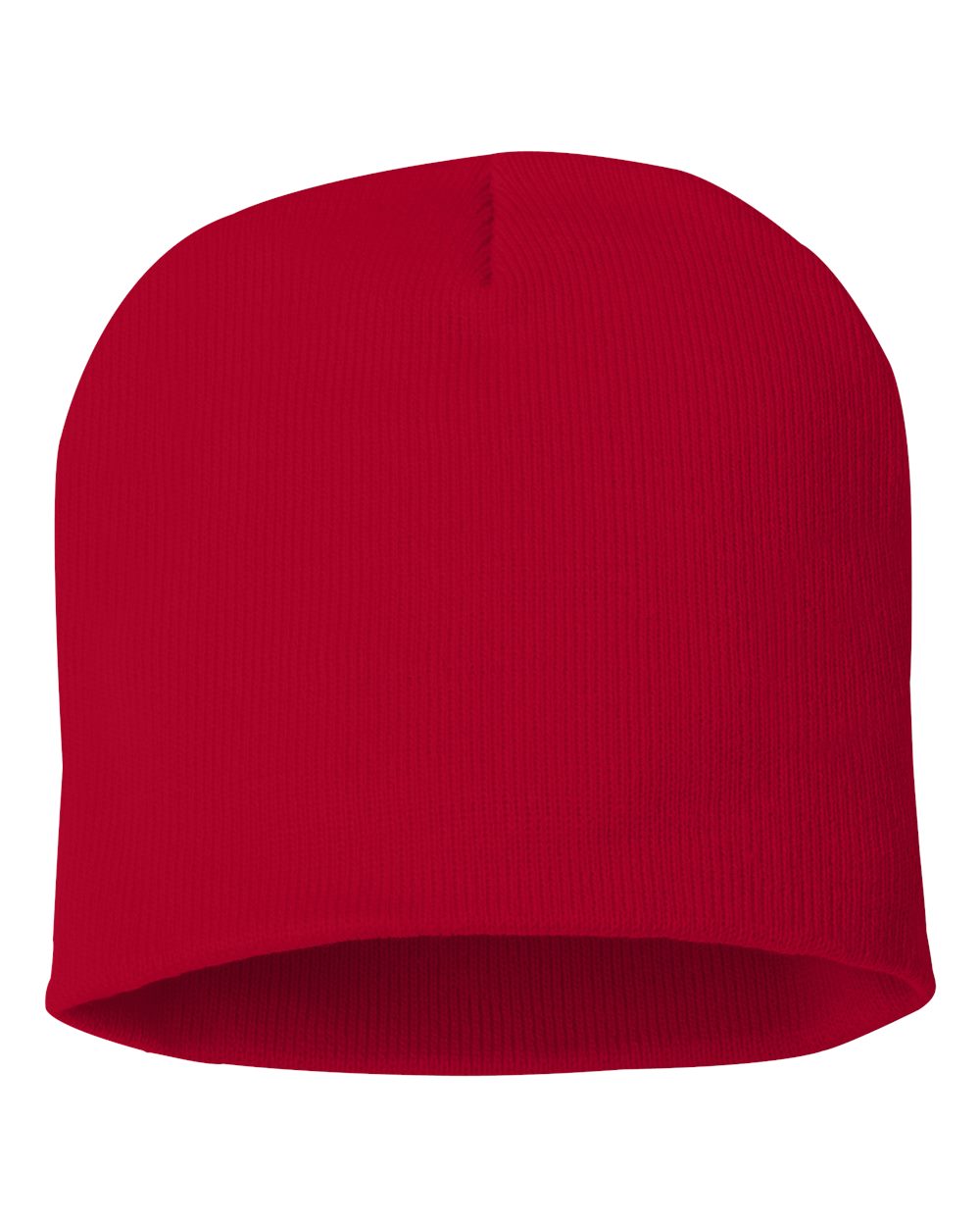 SP08 knit skull cap beanie – Red – front view – variant-red