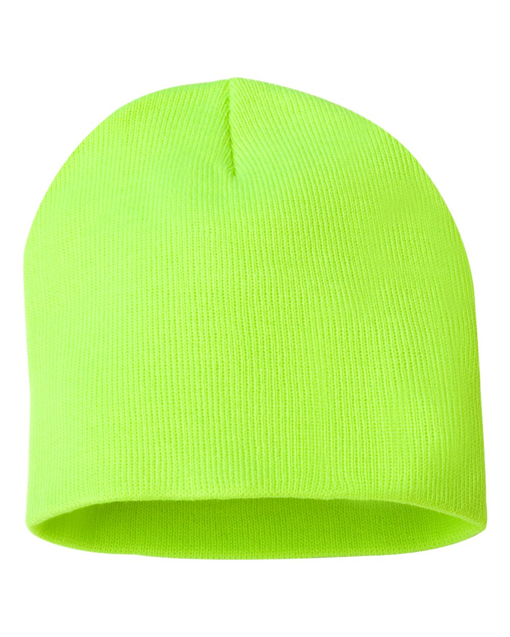 SP08 knit skull cap beanie – Safety Yellow – front view – variant-safety-yellow