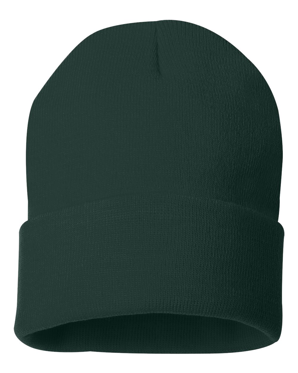 Sportsman SP12 cuffed beanie – Forest Green – front view – variant-forest-green