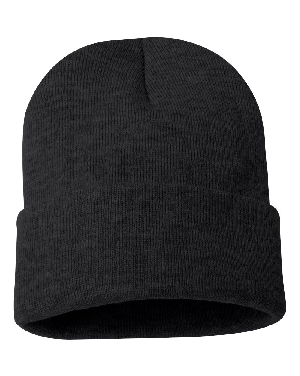 Sportsman SP12 cuffed beanie – Heather Charcoal – front view – variant-heather-charcoal
