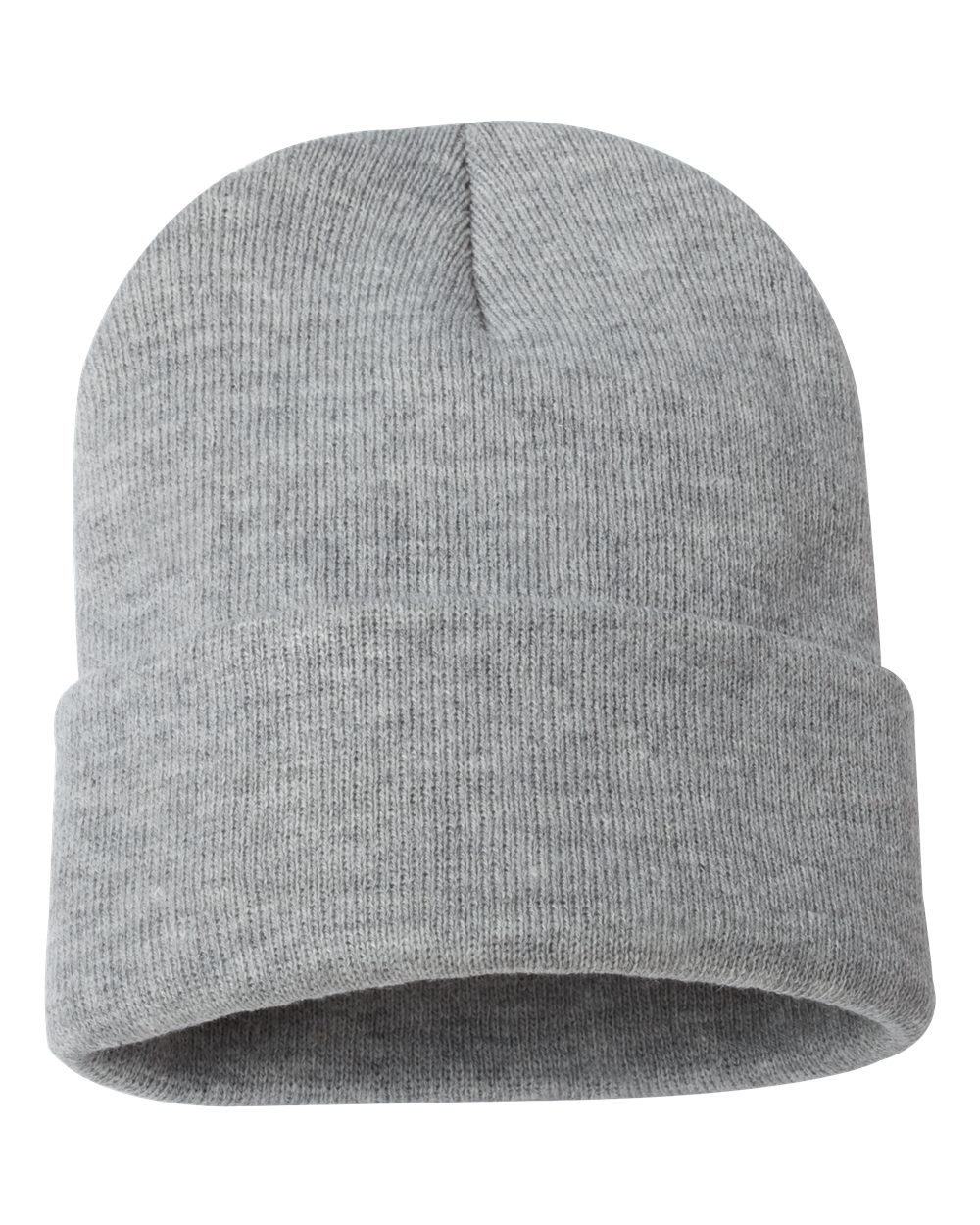 Sportsman SP12 cuffed beanie – Heather Grey – front view – variant-heather-grey