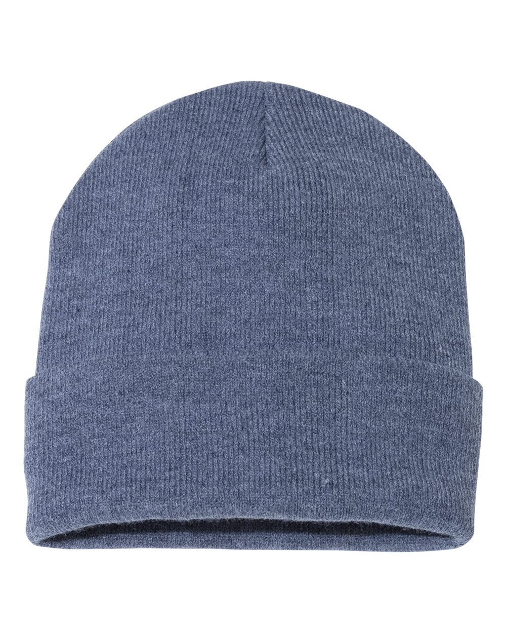 Sportsman SP12 cuffed beanie – Heather Navy – front view – variant-heather-navy