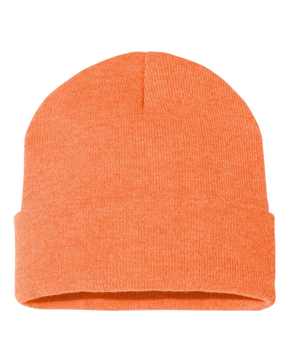 Sportsman SP12 cuffed beanie – Heather Orange – front view – variant-heather-orange