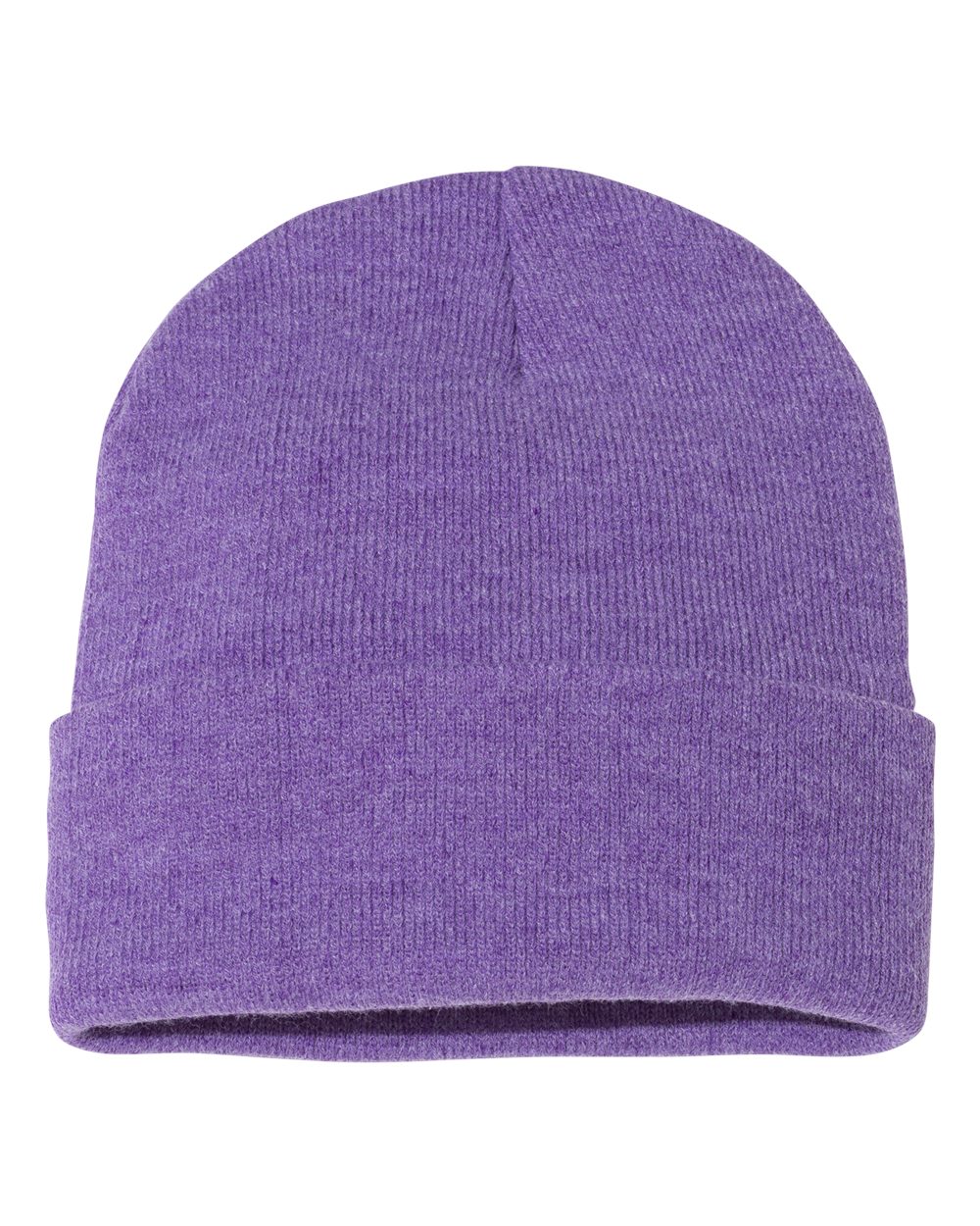 Sportsman SP12 cuffed beanie – Heather Purple – front view – variant-heather-purple