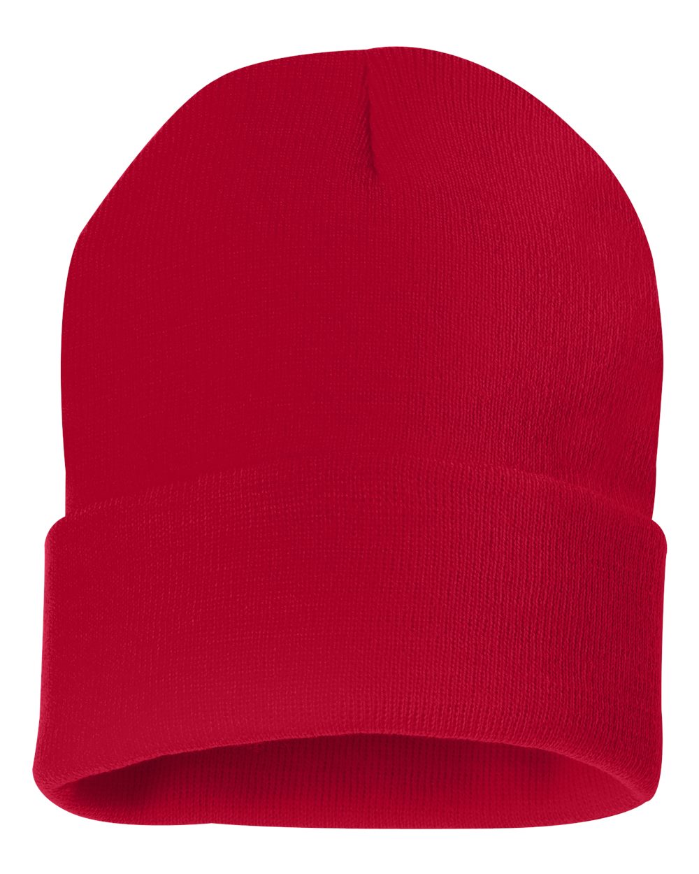 Sportsman SP12 cuffed beanie – Red – front view – variant-red