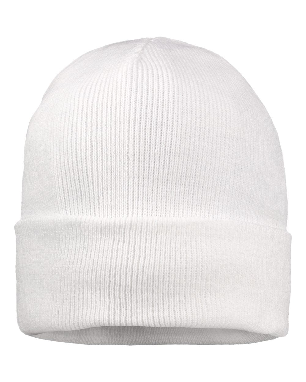 Sportsman SP12FL fleece-lined cuffed beanie – White – front view – variant-white
