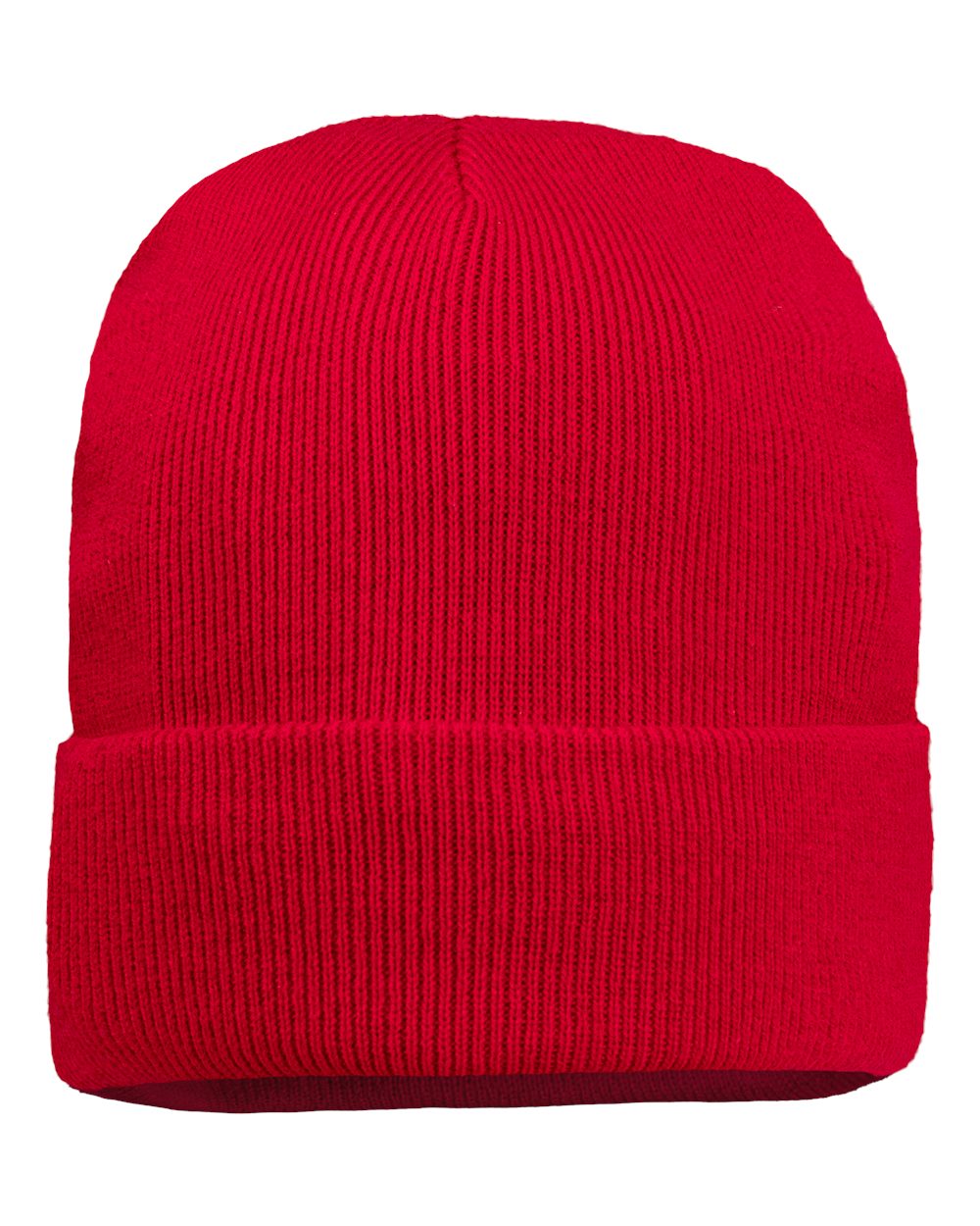Sportsman SP12JL jersey-lined cuffed beanie – Red – back view – variant-red