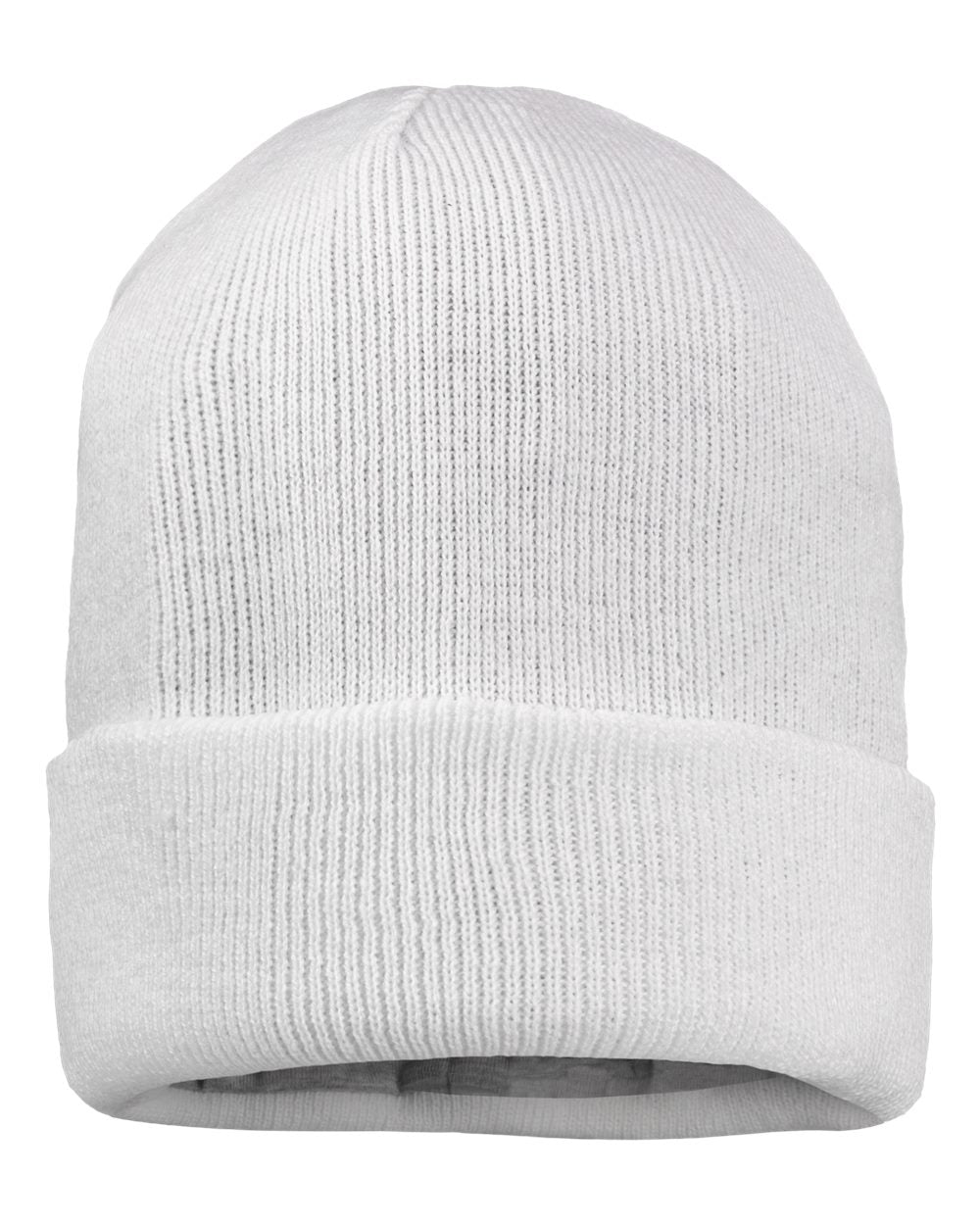 Sportsman SP12JL jersey-lined cuffed beanie – White – front view – variant-white