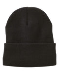 Sportsman SP12SL sherpa-lined cuffed beanie – Black – front view – variant-black