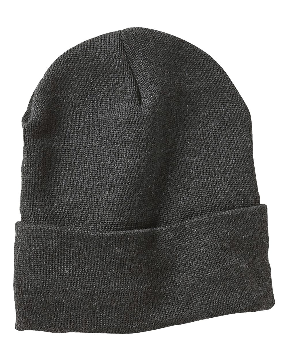 Sportsman SP12SL sherpa-lined cuffed beanie – Heather Charcoal – front view – variant-heather-charcoal