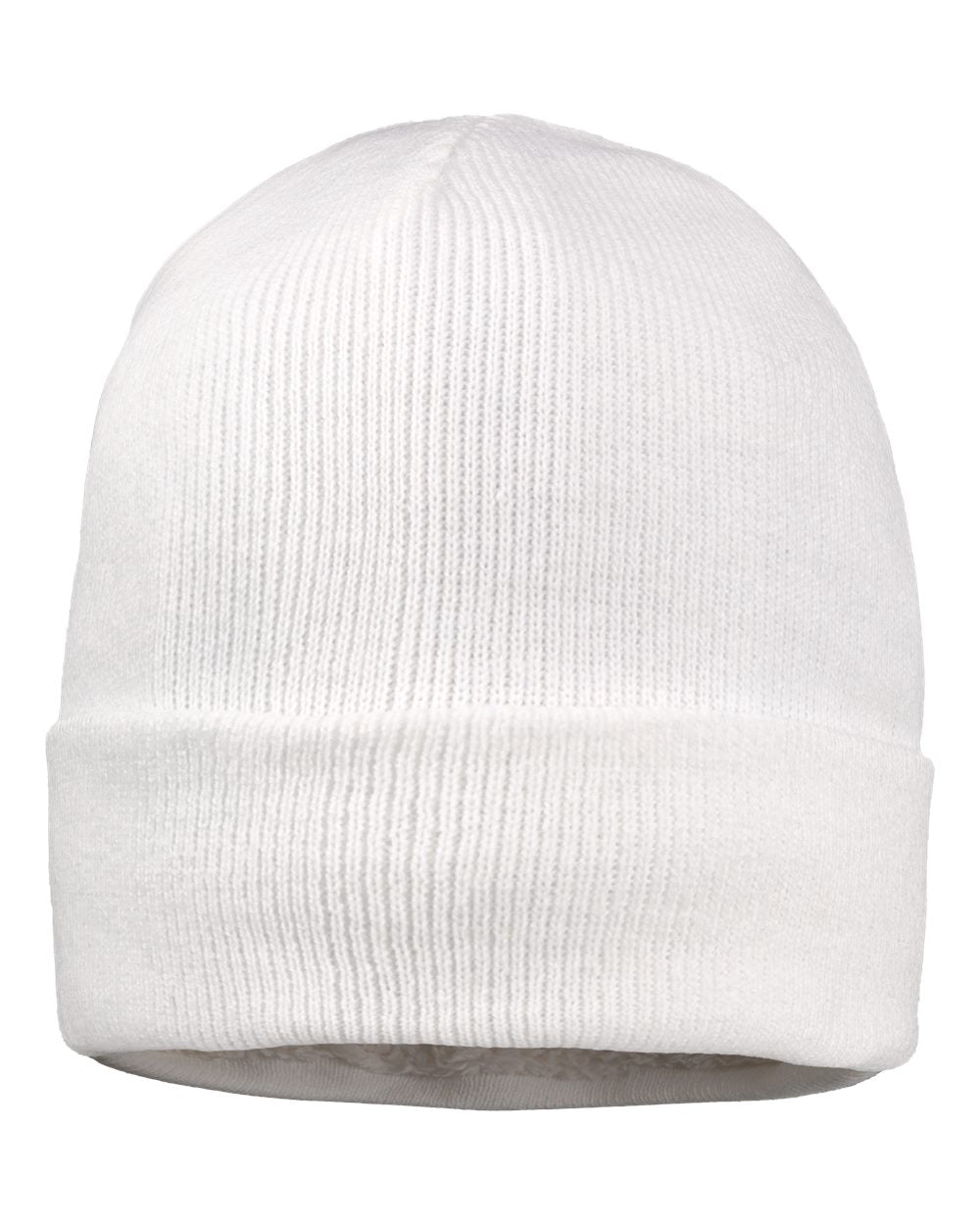 Sportsman SP12SL sherpa-lined cuffed beanie – White – back view – variant-white