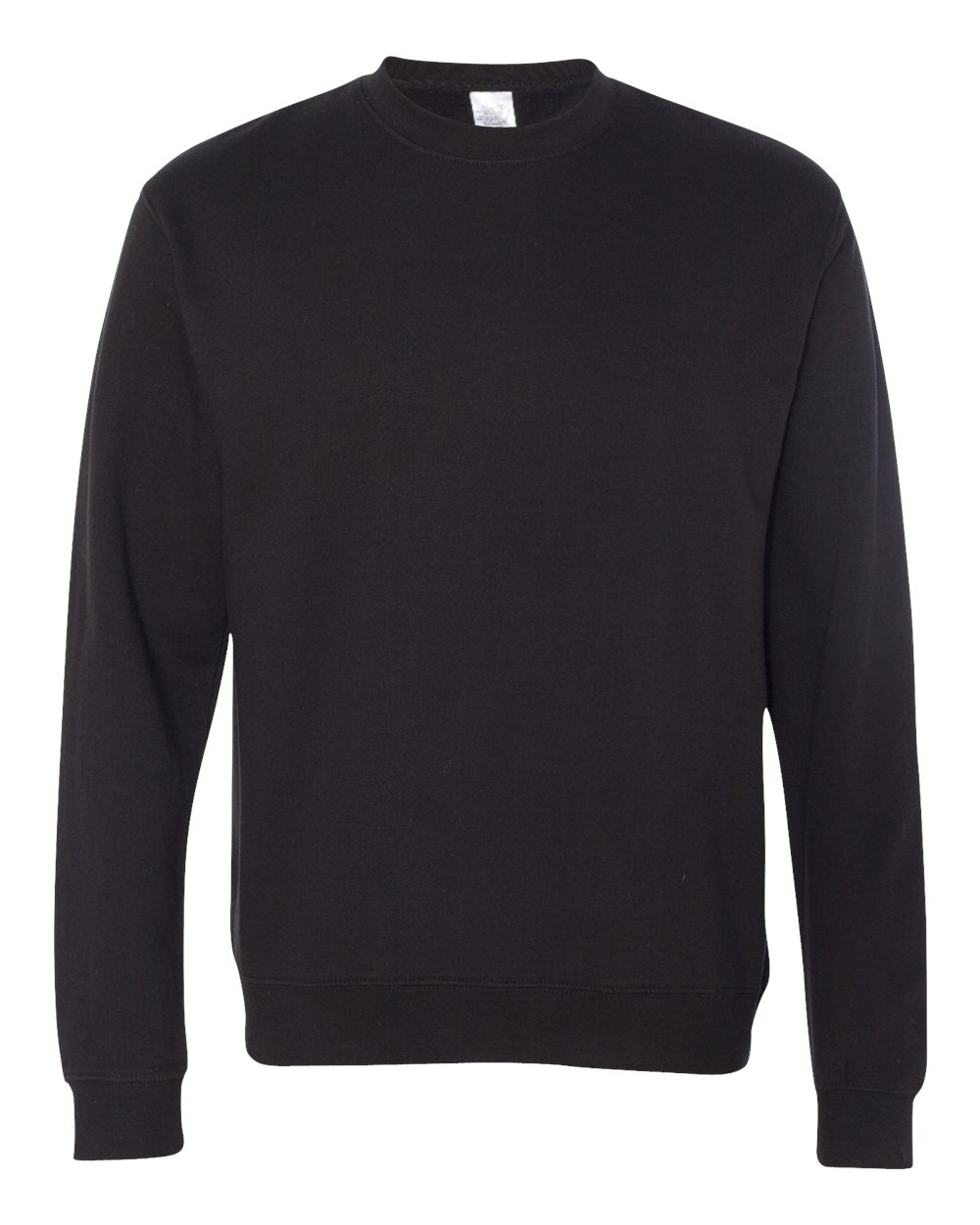 variant-black front-view | Black Independent Trading Co. SS3000 midweight crewneck sweatshirt, front view