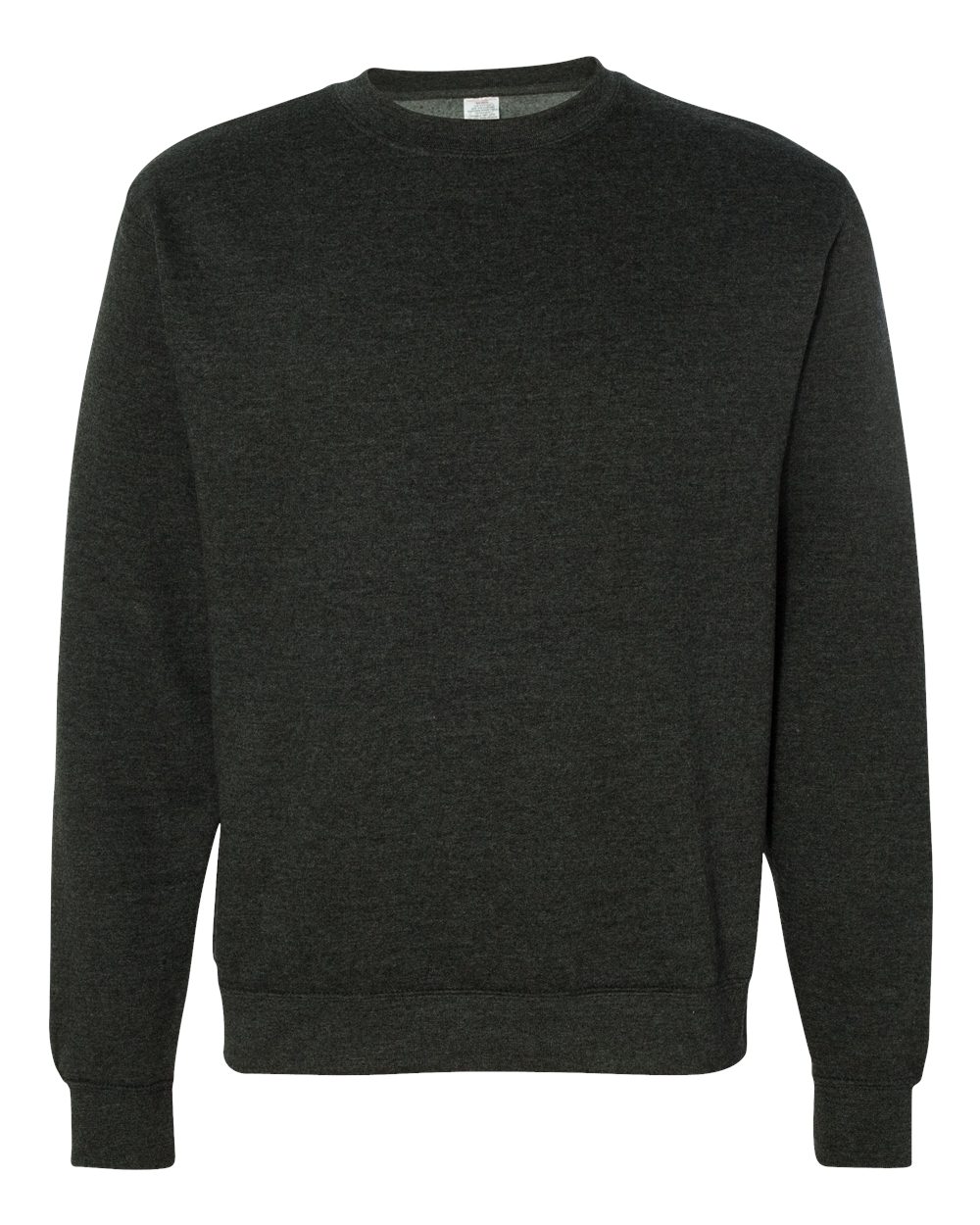 variant-charcoal-heather front-view | Charcoal Heather Independent Trading Co. SS3000 midweight crewneck sweatshirt, front view